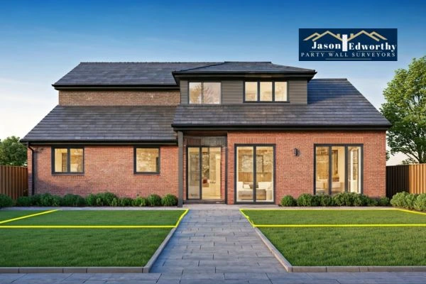 Home extension focusing on boundary line Mansfield
